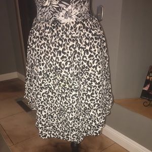 Leopard print asymmetrical summer skirt BR